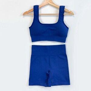 Two Piece Seamless Ribbed Work Out Set